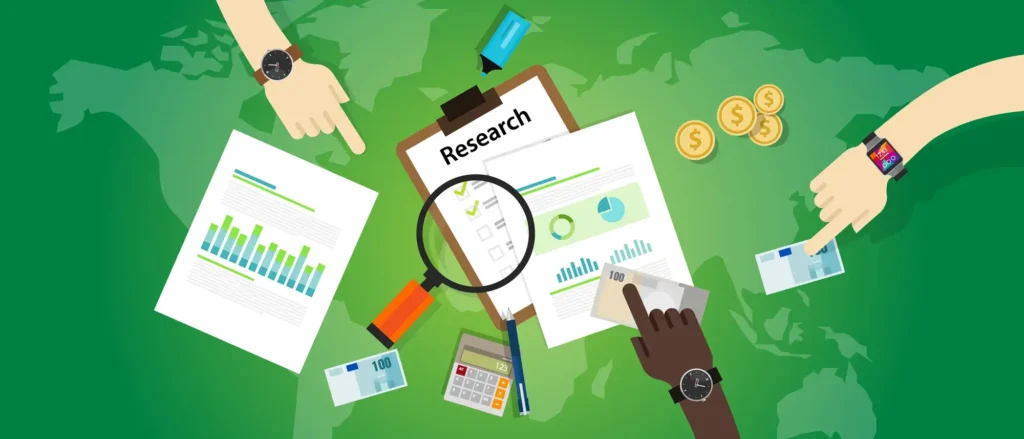 Animated picture of product research plan