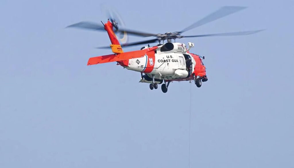 A U.S Coast Guard Helicopter