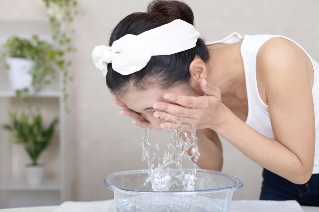 Girl Washing her Face