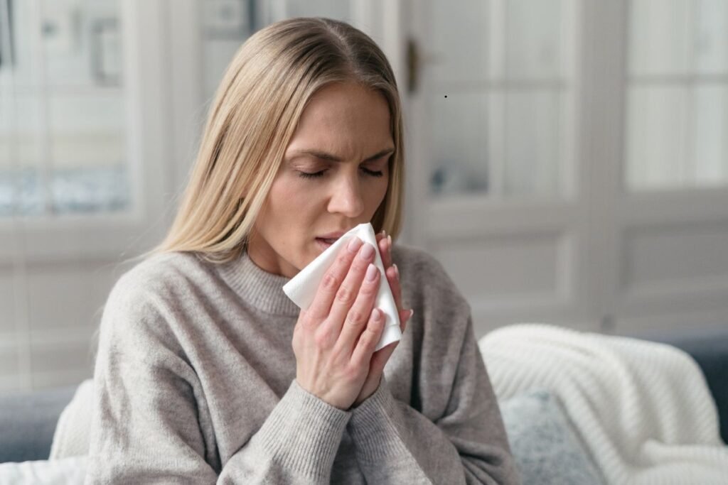 Woman with Flu