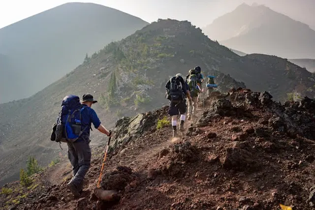 hiking in the summer season