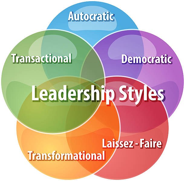 Business strategy concept infographic diagram illustration of leadership styles and organizational culture