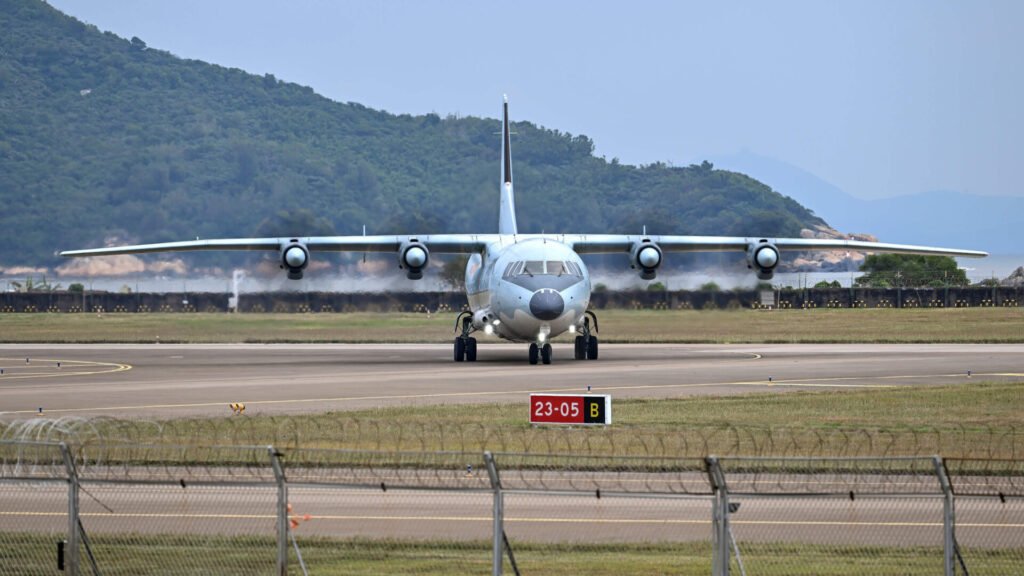 An aircraft at an airshow in Zhuhai, China,