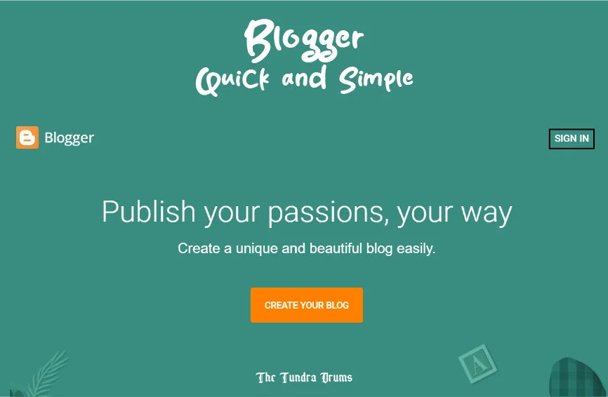 Blogger quick and simple interface