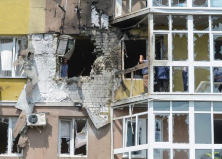 Lipetsk Hit by Major Ukrainian Drone Attack Amid Rising Tensions Destruction caused after a drone strike in Russian