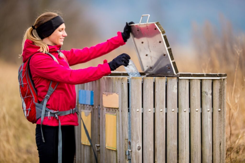 Girl Clearing the Trash