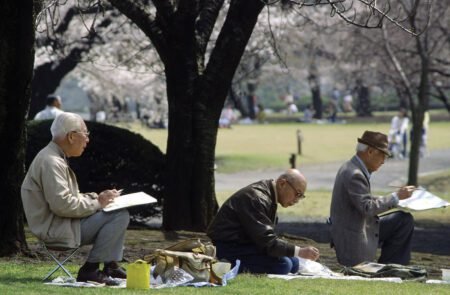 Japan's aging population sparks economic concerns.