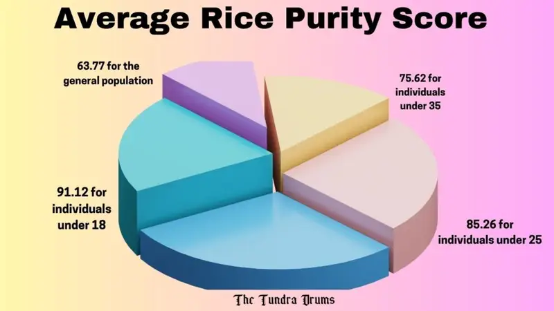 Pie chart of rice purity test 