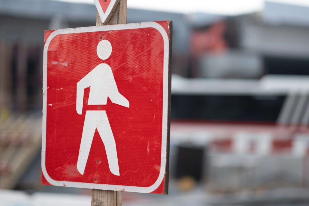 A Red Stop Sign for Pedestrians