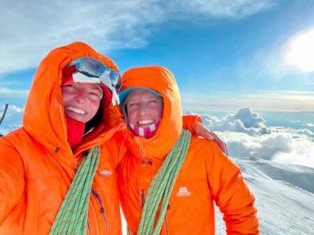 Fay Manners and her climbing partner Michelle Dvorak