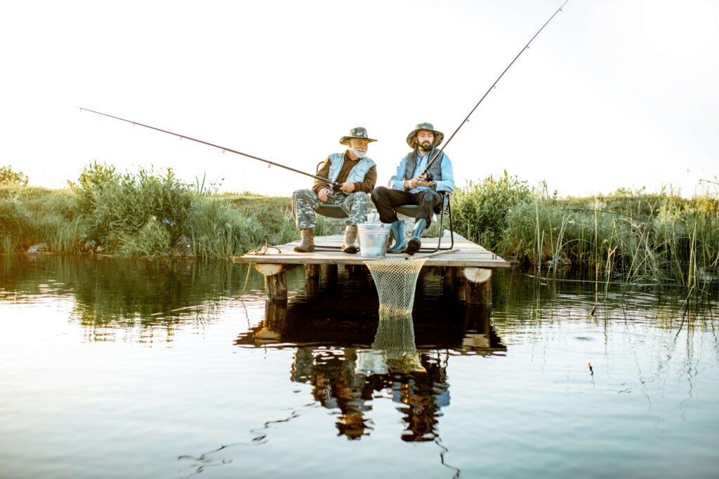 People Fishing While Sitting in a Boat