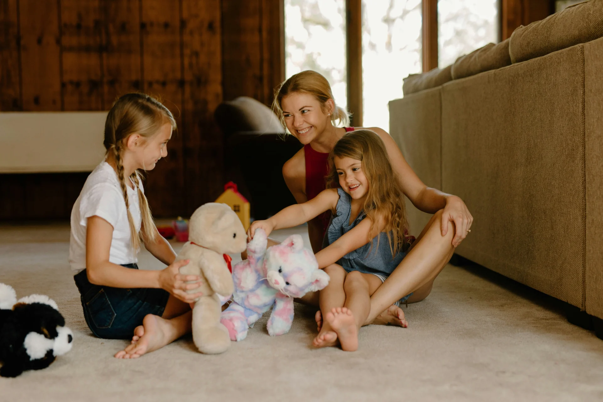 nanny with some kids