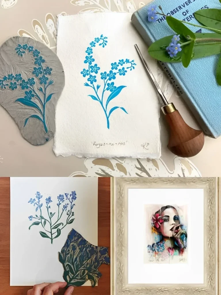 Forget-Me-Not in Art and Craft in Alaska printmaking