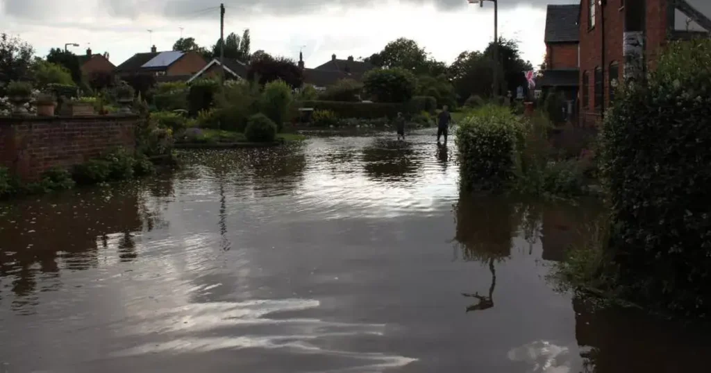 Flooding in Staffordshire causes chaos for residents.