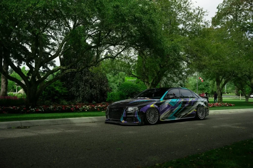 a car on road