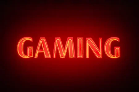 a neon lights that says gaming