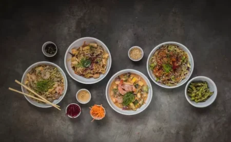 a table topped with lot of food