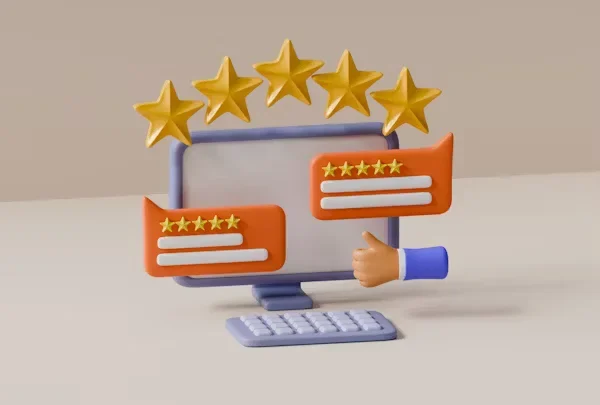 computer screen with stars on it