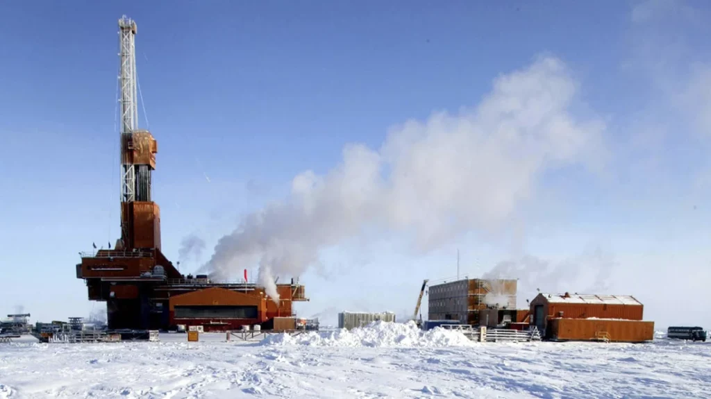 Drilling at the Conoco-Phillips Carbon location in the National Petroleum Reserve, Alaska.