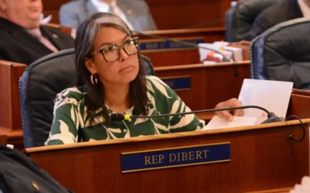 Democratic Representative Maxine Dibert was on the floor of the Alaska House of Representatives.