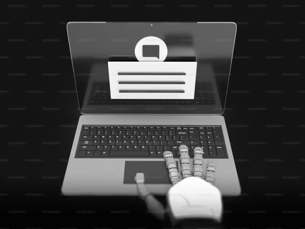 hand touching keyboard