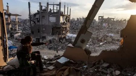 Aftermath of the war in Gaza.