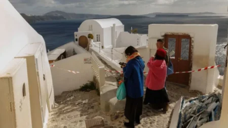 Aftermath of Santorini Earthquake.