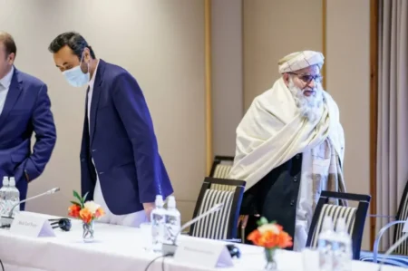 Taliban Delegation in Japan Seeks Diplomatic Talks and Humanitarian Aid  Taliban delegation in Oslo in January 2022. |