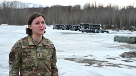 2nd Lt. Christine Shank Oversees Bomb Building Training 2nd Lt. Christine Shank Leads Munitions Squadron Exercise