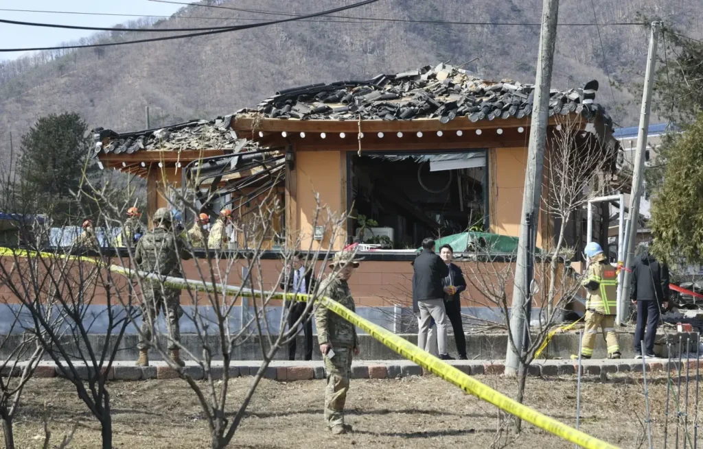 Aftermath of South Korean Fighter Jet Bombing.