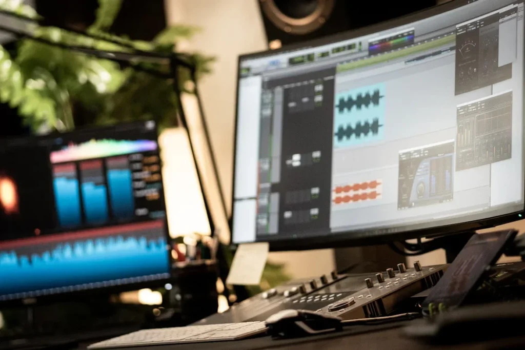 The Future of Music Creation: Exploring AI Music Generators a computer monitor sitting on top of desk