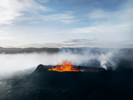 A volcano