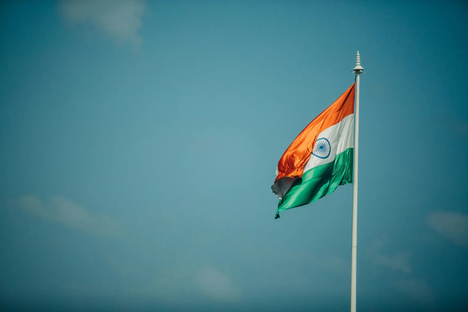 An Indian flag.