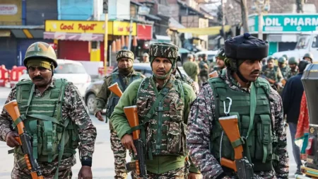 Army officers in Kashmir.