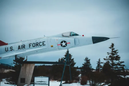 NORAD Monitors Russian Aircraft in Alaska Without Hostile Contact A white US Airforce airplane.