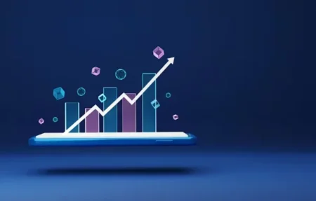 a colorful graph lines with a row