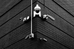 CCTV camera on a wall