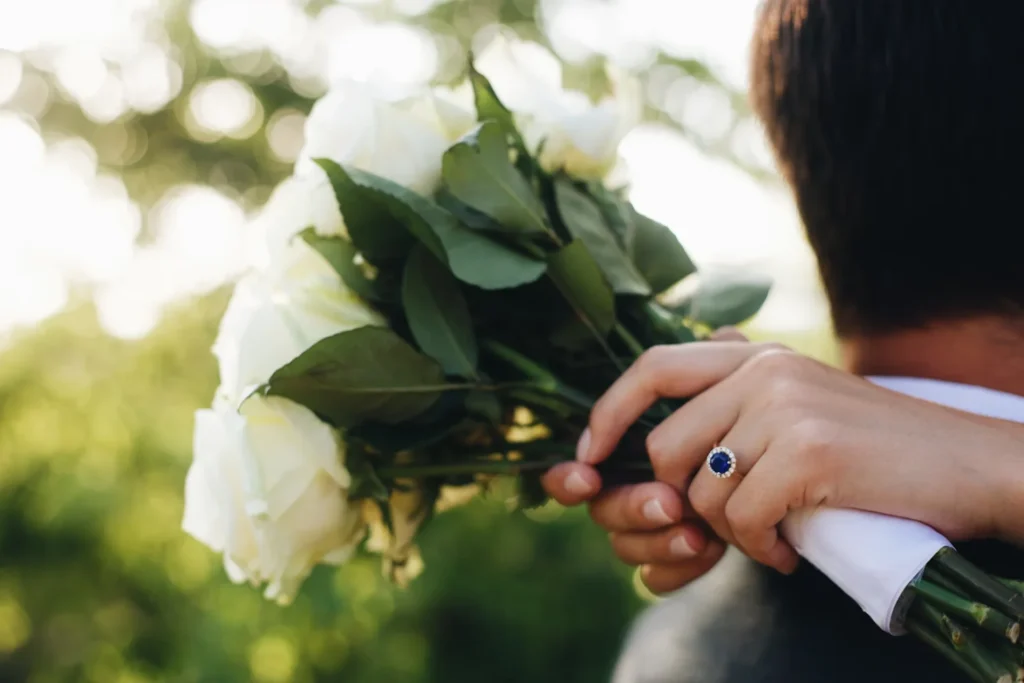 person holding flowers