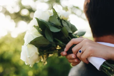 person holding flowers