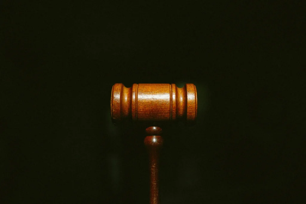 A wooden gavel.