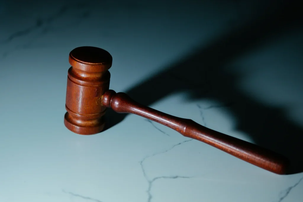 A wooden gavel.