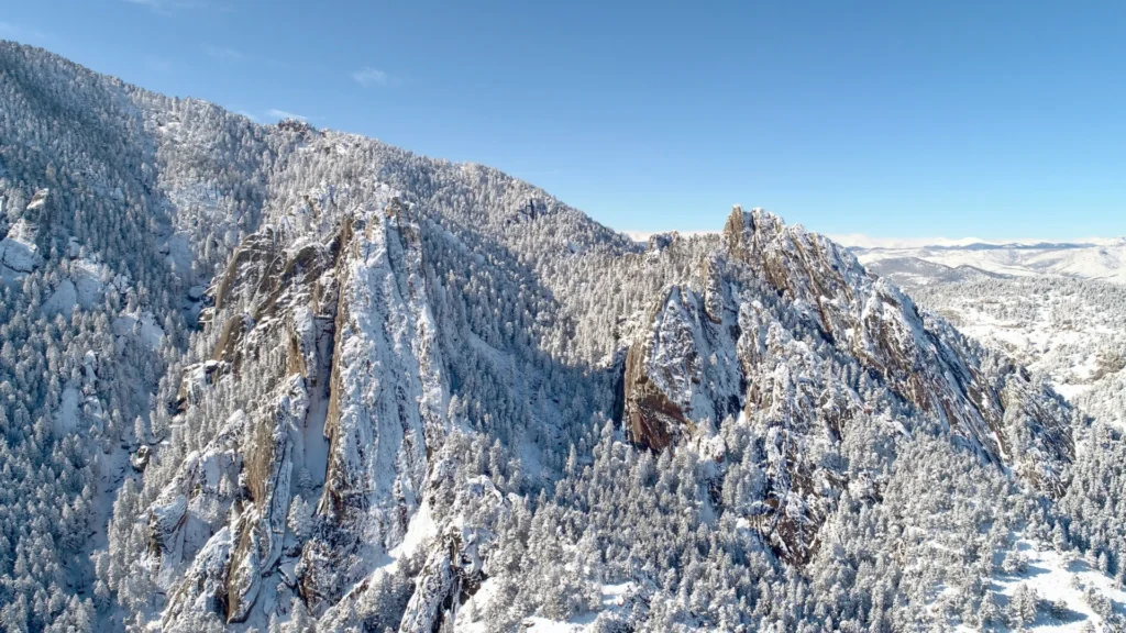A rocky mountain.