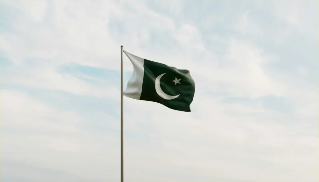 A Pakistani Flag.
