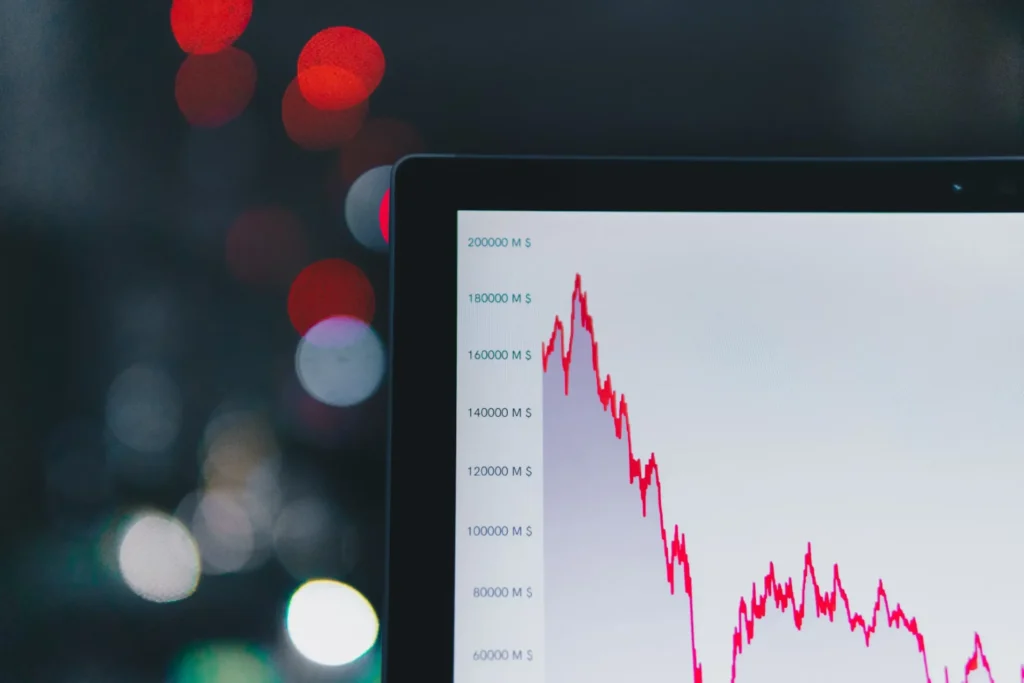 a graph on a screen