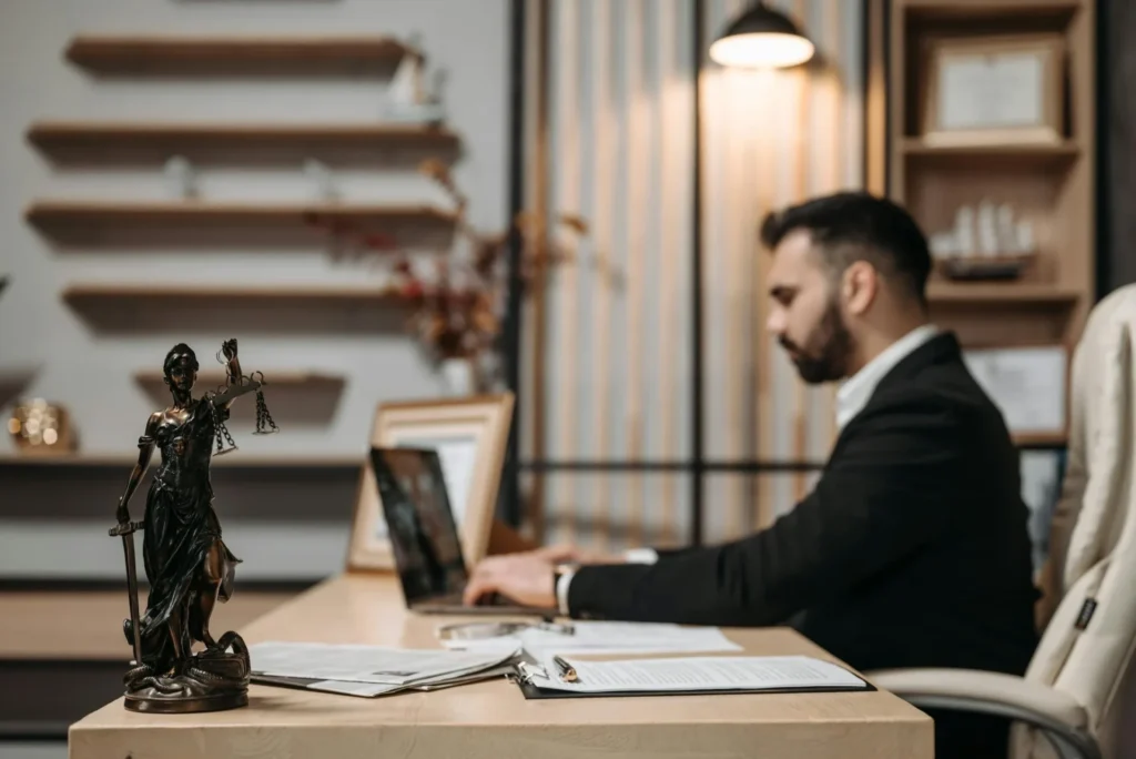 Save Time and Money: Skip Tracing Services for Law Firms Explained a man using laptop