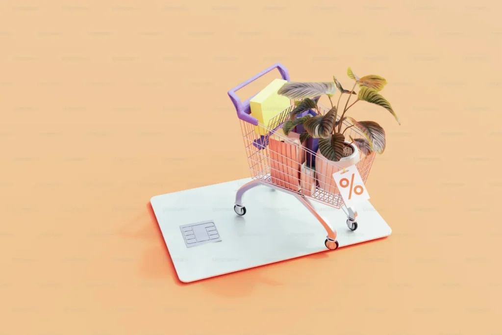 Top Tips for Saving Money While Shopping Online a small shopping cart on a card