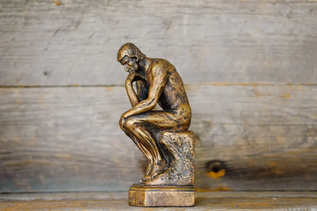 golden ceramic statue