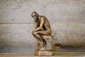 golden ceramic statue