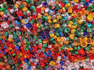 colorful plastic bottles