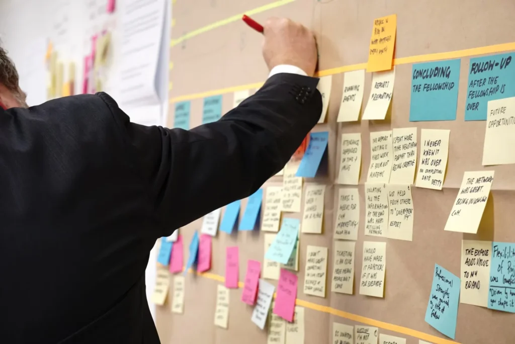 7 Benefits Business Coach Sessions Bring to New Startups Man writing on a board